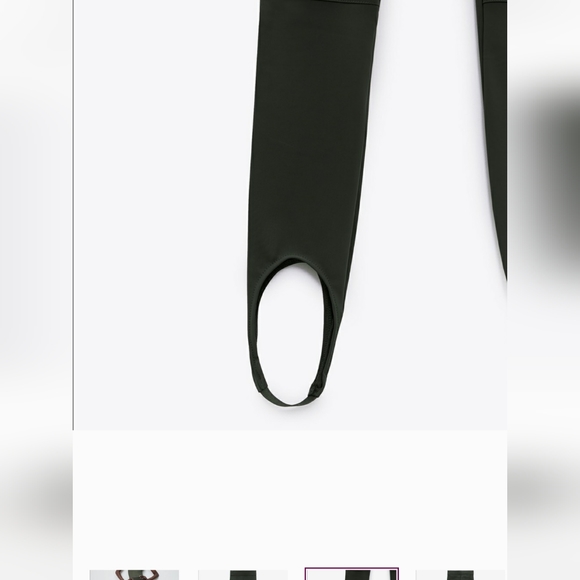 NWT Zara Stirrup Leggings With Topstiching Size Small - Picture 6 of 10